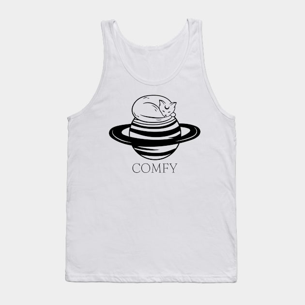 Comfy Space Cat Tank Top by Purrestrialco